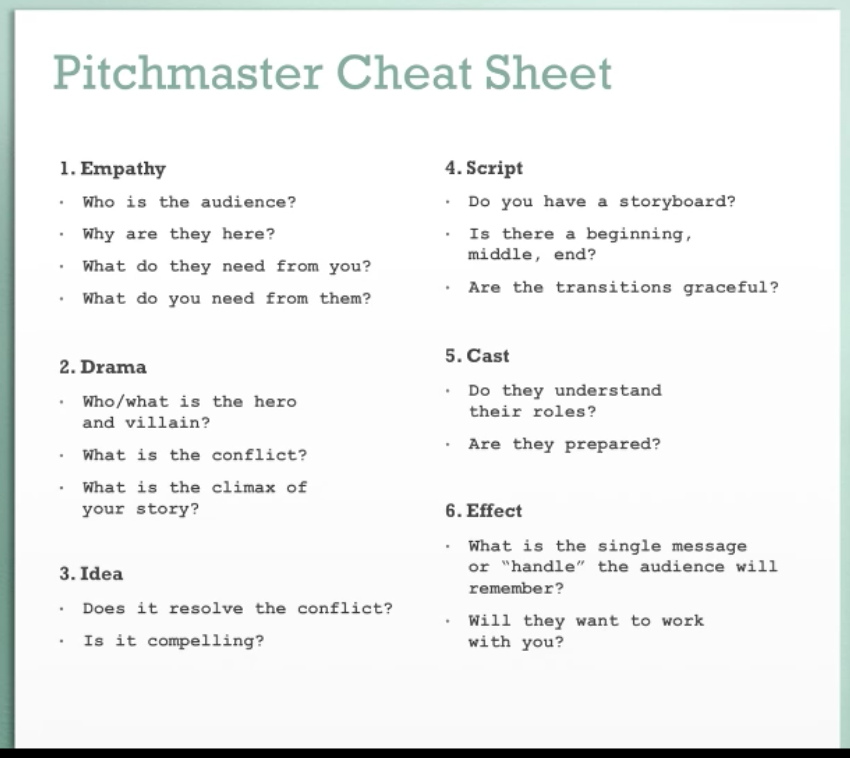 pitchmaster cheat sheet